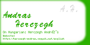 andras herczegh business card